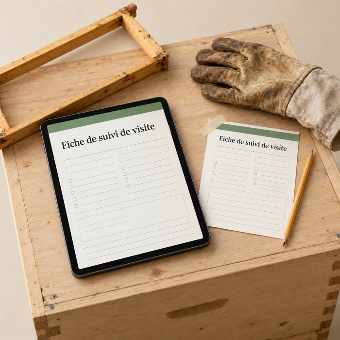 La Fiche de suivi de visite, un PDF remplissable sur tablette