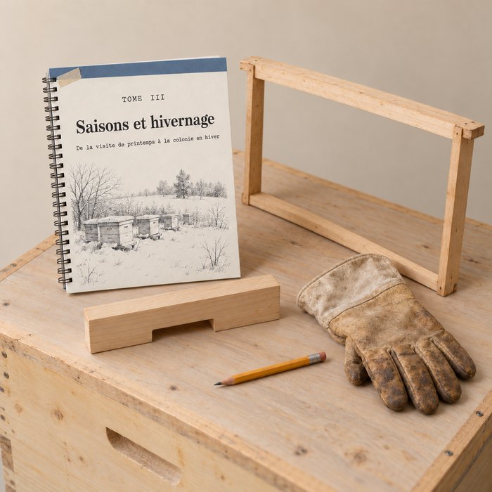 Le Tome III, Saisons et hivernage, relié, avec un réducteur d'entrée en bois