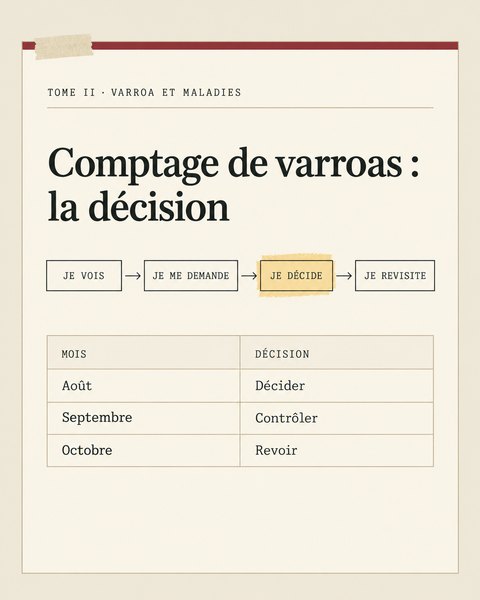 Tome II : comptage de varroas, la décision