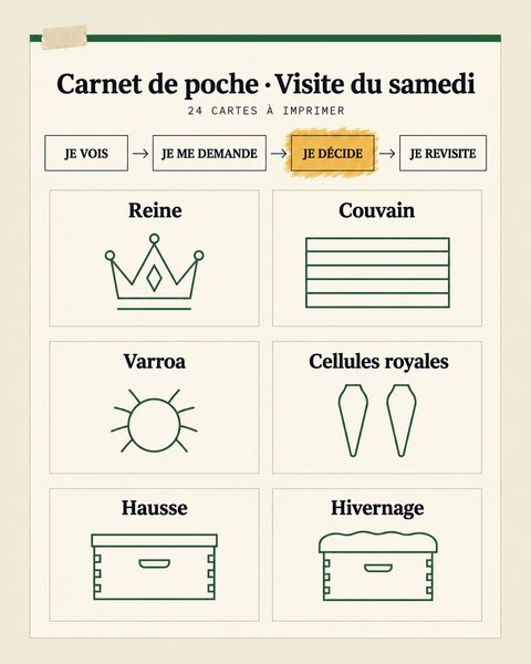 Le Carnet de poche, 24 cartes à imprimer
