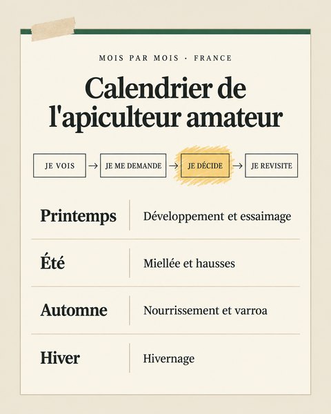 Le calendrier de l'apiculteur amateur, mois par mois